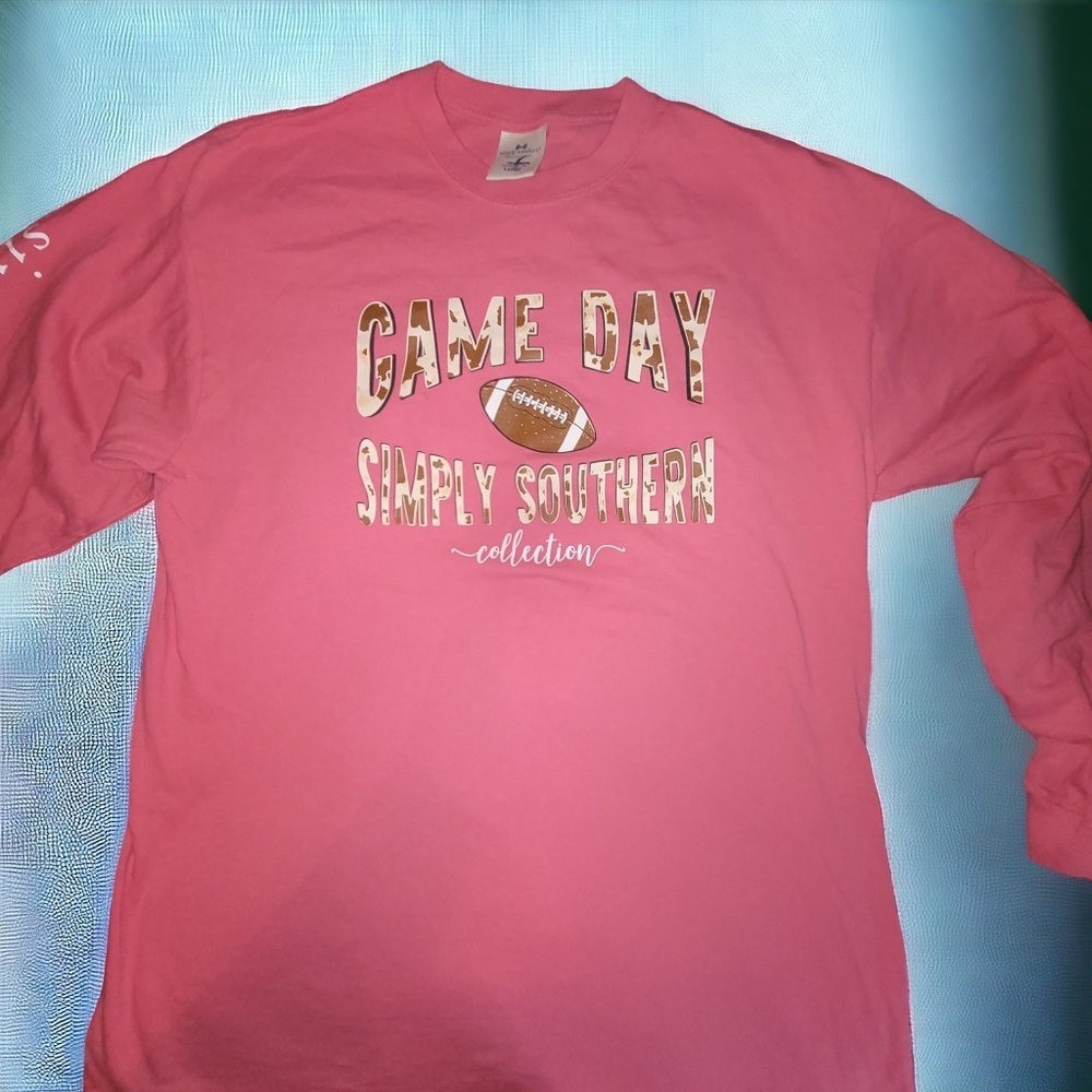 Simply Southern Game Day Long Sleeve T-shirt Size Large